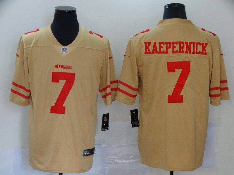 Men San Francisco 49ers #7 Kaepernick Yellow Nike Vapor Untouchable Limited NFL Jersey->oakland raiders->NFL Jersey